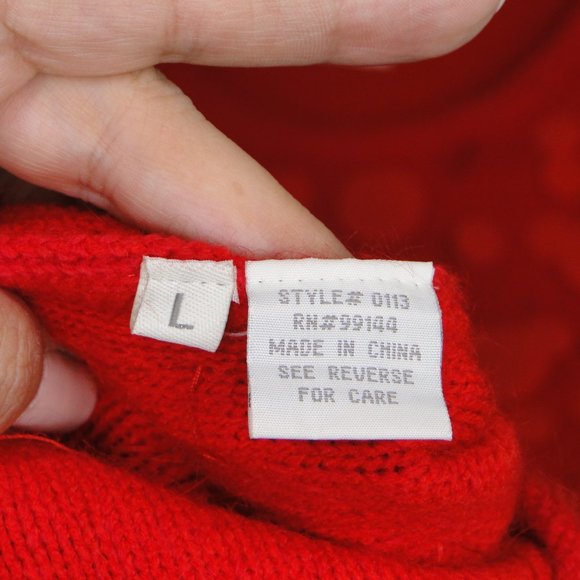 Red Party Sweater Dress Embellished EUC - Picture 6 of 8